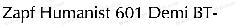 Zapf Humanist 601 Demi BT字体转换